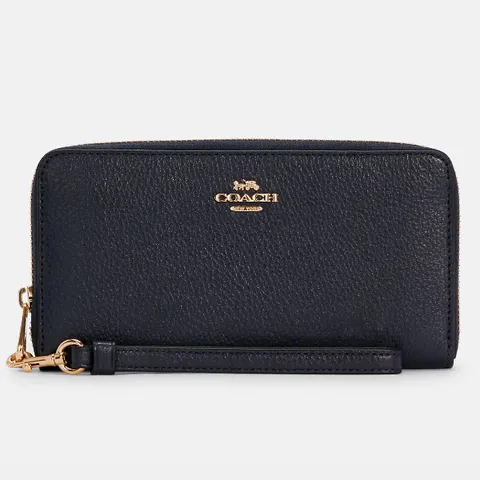 [미국직배송] 코치 롱집 장지갑 Long Zip Around Wallet, Gold/Midni...