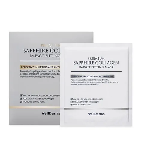 웰더마(뷰티) 웰더마 프리미엄 사파이어 콜라겐 임팩트 피팅 마스크 4매, 4개