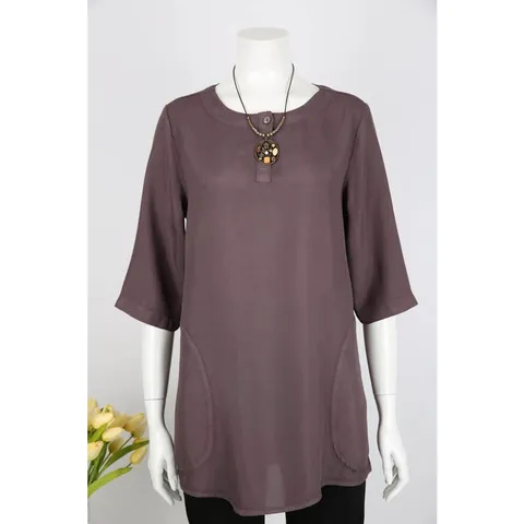 홍승애풍기인견 블라우스 모노타임 2컬러, 66, 곤색