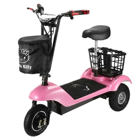 세발전기자전거 3발 전기 자전거 삼륜 3륜 경량 1인승 2인승 출퇴근 성인용 여성용 어르신(1), 핑크/1인승