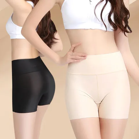 여성사각팬티 여성 드로즈 치마 속바지 여성팬티 거들팬티 보정사각팬티 보정팬티, 스킨-M