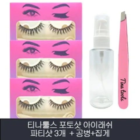 티나툴스 포토 샷 아이래쉬 (파티 샷) 3개 + 티나툴스 포토 샷 아이래쉬 글루