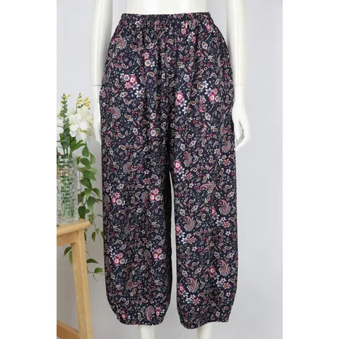 인견하우스 풍기인견 여성 인견실내복 인견몸빼 인견단지바지9부-에뜨 네이비, 중(66~77)