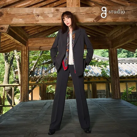 지스튜디오 트리아세테이트 팬츠, 66, 아이보리, 66