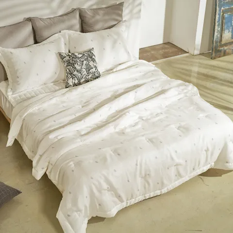 바자르 풍기인견 바이오워싱 풍기인견 여름이불 세트, 백아이보리, SS, 이불 + 패드 + ...