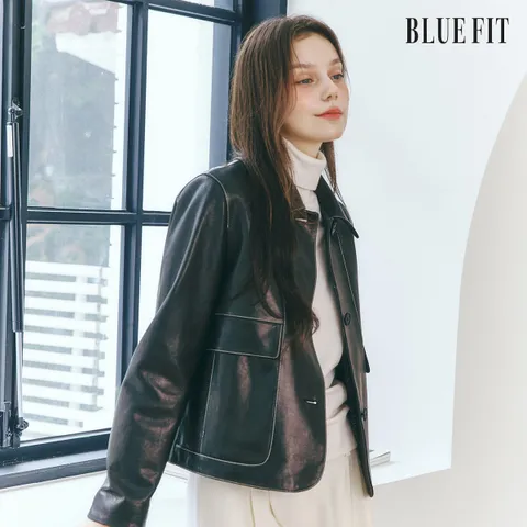 [모바일앱 10％할인] 블루핏 이태리 돌체 베지터블 램스킨 자켓, 샌드/44, 단일상품