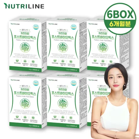 뉴트리라인 밸런스틱 차전자피유산균 포스트바이오틱스, 60g, 6개