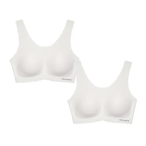 [2024최신/NEW] 감탄브라 라이크라쉘론 U넥 패드일체형 브라 1+1 4colors, 라이트베이지+라이트..., XL