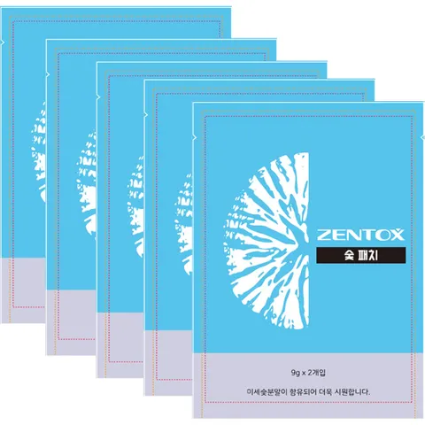 돌나라 한농제약 젠톡스 숯패치 5팩(총10매) + 밀착포 10장 숯파스 숯팩, 2매입, 5개