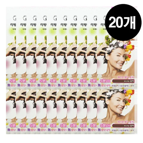 [리체나] 삼푸형 퍼퓸 염색제 20박스 매니아구성, 부드러운 갈색, 20