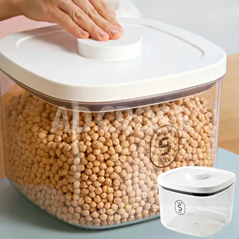 [애드크로스 홈쇼핑]바로락 독일 원터치 진공 쌀통 강아지 고양이 사료통 무선 방습 시리얼 밀폐 보관통, 10kg, 2개