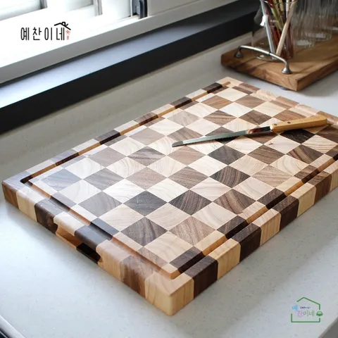 엔드그레인 도마 대형 원목 이영자 류수영 플레이팅 빵도마, M, 1개