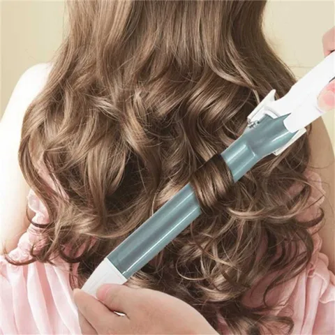 오토 고데기 웨이브 볼륨 롤링 뿌리 볼륨 간단손질, 오션 블루 38mm...