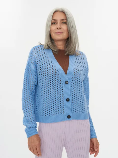 Gobi 고비 캐시미어 아주르 니트 가디건 에어리 블루 307814, AIRY BLUE, 2XL