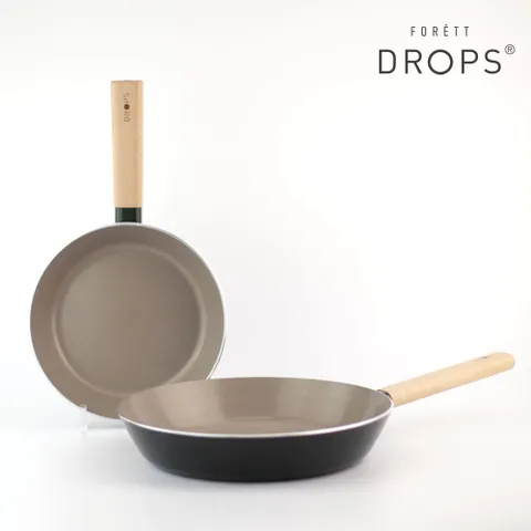 드롭스(포레) IH 그린 프라이팬 2종 세트 (22cm 프라이팬 + 28cm 프라이팬) 인덕션겸용, 1개
