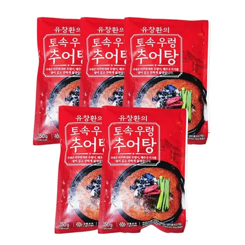 eTV [100%국내산 우렁살미꾸라지] 유창환의 토속 우렁추어탕 350g, 5개