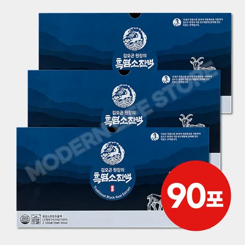 김오곤 원장의 국내산 흑염소 진액 진액 파우치 전통원료 액기스 원기 회복, 2.1L, 3개