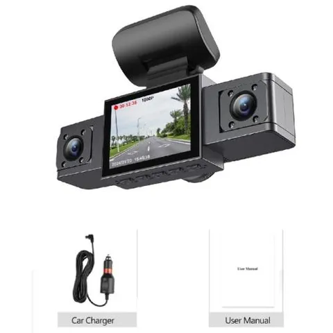 3 채널 블랙박스 비디오 녹음기 렌즈 자동차 카메라 후방 DVR 24 시간 주차 모니터 블랙 박스, 1)F300  64...