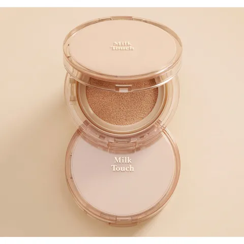 Milk touch 밀크터치 롱래스팅 벨벳 광채 쿠션 13g*2 (리필포함) 마스크프루프 쿠션 겉보속촉 수분 광채 묻어남 없는 착붙광채쿠션 밀림 들뜸없는 화사한 핑크빛 광채