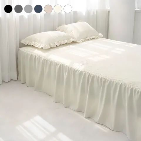 린 항균 먼지없는 베드스커트 침대스커트 (SS/Q) 7컬러, SS(110X200..., 크림