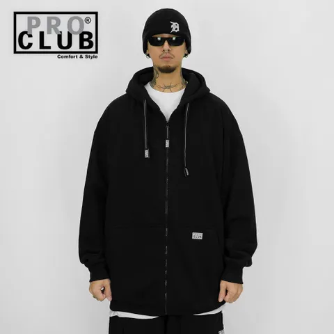 프로클럽 PROCLUB 헤비웨이트 풀오버 후드집업 3 color, 블랙, L