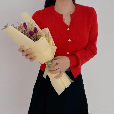 캐시미어가디건 빨간가디건 여성가디건, free, 차콜