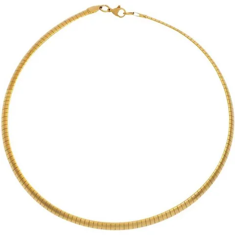 에드포스 스테인리스 이태리 오메가 체인 목걸이, Gold, 6mm