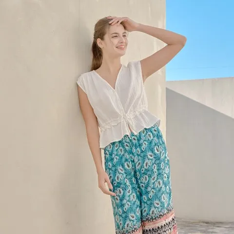 라페어 메리골드 아이비 민트 7부 인견 팬츠 LWPFD144-SB, L