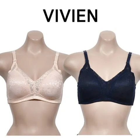 누리쉬 볼륨업 비비안 A컵 레이스 노와이어 브라, 90A, 네이비