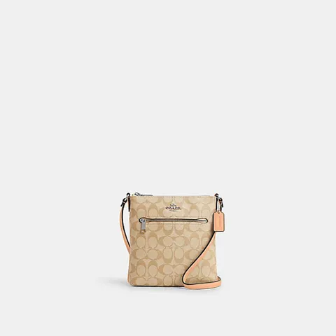 COACH 코치 CS182 미니 로완 시그니처 캔버스 파일백, CS182 - SV...