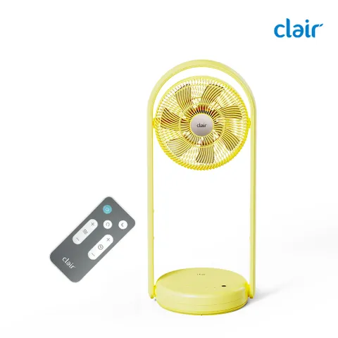 클레어 무선 폴딩 선풍기 4세대, 레몬 옐로우