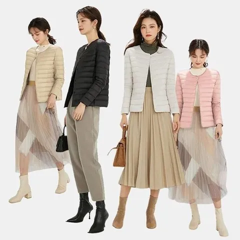 오리털 경량패딩 여성 슬림 패딩점퍼 4종 (23550955)