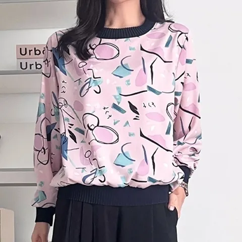 BL도형플리츠블라우스 봄 여성 블라우스_P417762517