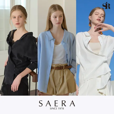 SAERA 드레이프 셔츠블라우스