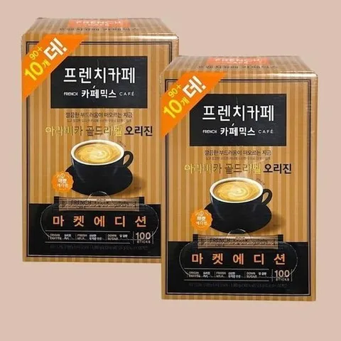 프렌치카페 카페믹스 아라비카 골드라벨 오리진 10.6g x100T x2개_P368542213