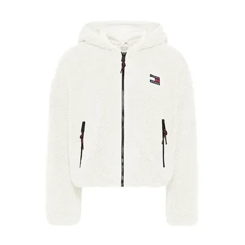 [타미힐피거] 타미힐피거 우먼스 뽀글이 셰르파 후드 집업