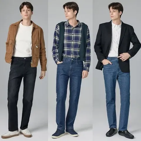 25FW 남성 가을 라이크라 스트레이트 데님 3종