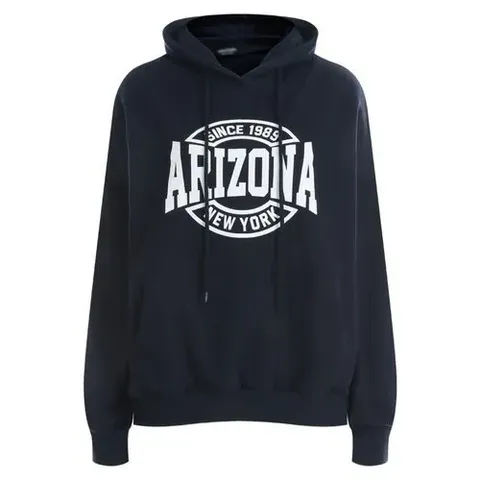 [샵앤] 간절기 여성 애리조나 프린트 루즈핏 후드 맨투맨 티셔츠 ODA-WSH-12102-네이비