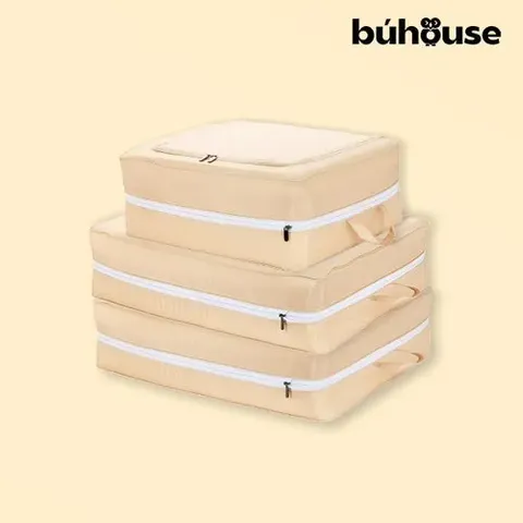 부하우스 대용량 이불정리 압축파우치 세트 - 특대형 XXL 2개 + 대형 XL 1개