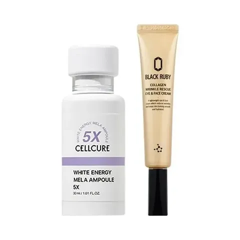 셀큐어 화이트 멜라 앰플 5X 30ml + 블랙루비 콜라겐 아이크림 30ml