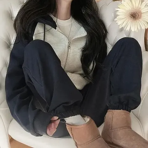 [써니 패션] 여성 데일리 후드집업 트레이닝복 세트 (45049507)