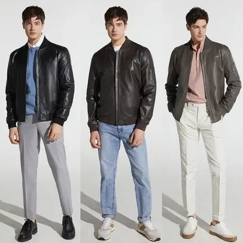 최종가 양가죽 스타디움 재킷(남성용)