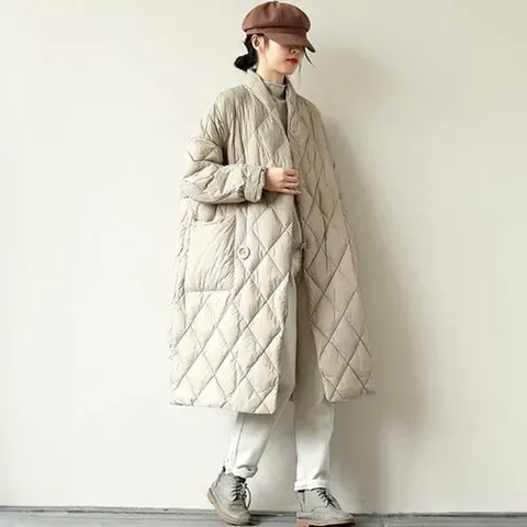 [헬리꽁땡]퀼팅누빔터틀패딩롱코트(색상선택)