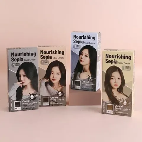 푸드어홀릭 1분 너리싱 먹물 헤어칼라크림 1N흑색