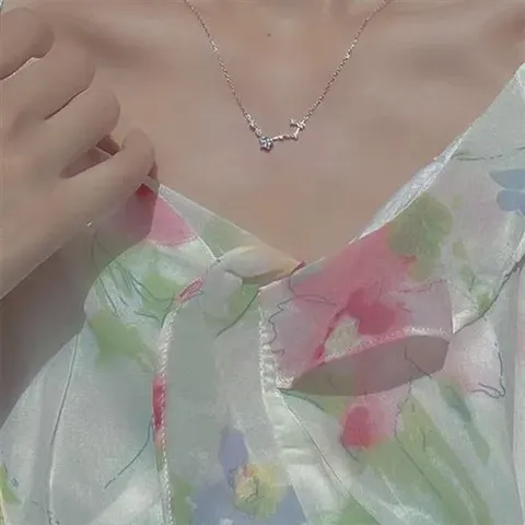 옷자락  선물용 오텀 비그디퍼 스타 실버 목걸이 (52584566)