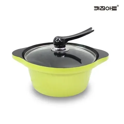 키친아트 Y시리즈 세라믹코팅 주물 양수냄비 24cm 코팅냄비