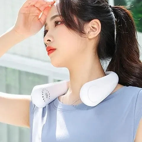 [홈앤시스](1+1) 전자파 걱정없는 USB 넥밴드 선풍기 색상랜덤