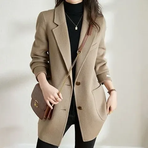 엘리카 스트랩 라인 울 코트_P330129617