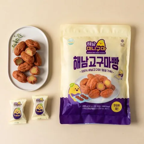 해남고구마빵 400g x 1봉(봉당 20개)+100g x 6봉(봉당 5개) / 총 1kg