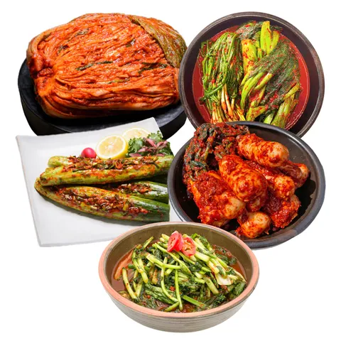 도미솔김치 포기 5kg+열무2kg+오이통2kg+쪽파갓2kg+총각2kg(총5종,13kg) 